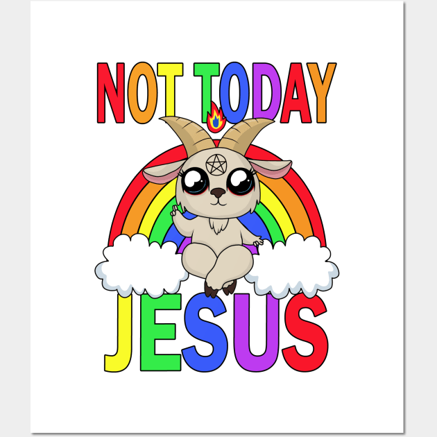 Not today Jesus Wall Art by valentinahramov